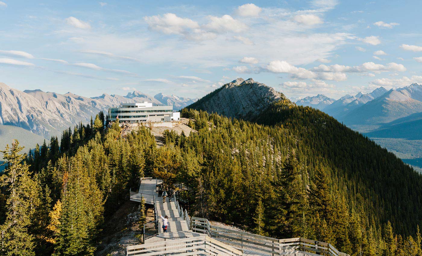 Ridgetop boardwalk at Sulphur Mountain summit