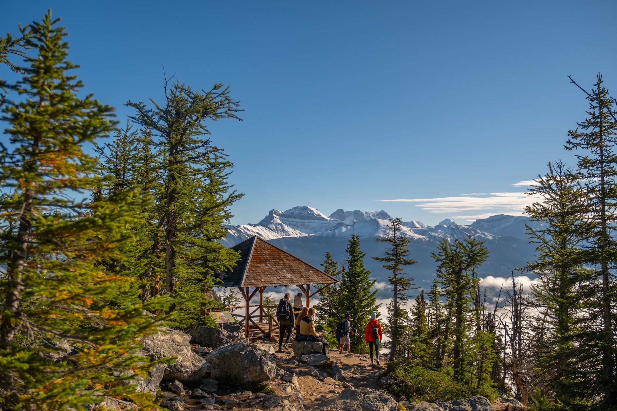 Scenic views along the Lake Agnes Tea House trail